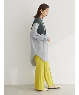 Green Parks 比翼カットドッキングチュニック Stripe Black