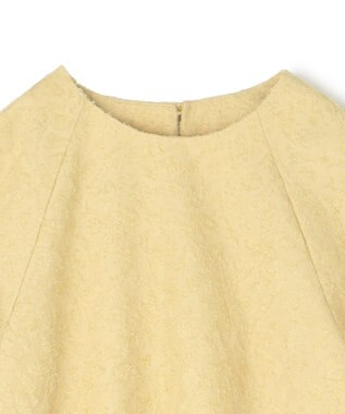 UNFILO L カットジャガードブラウス ライトイエロー