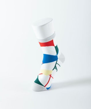 TRICOTE LINE PATCH SOCKS / ラインパッチソックス 90WHITE