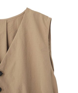 Green Parks ドロストフレアベスト Beige