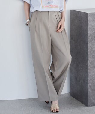 AMERICAN HOLIC タックワイドパンツ Beige