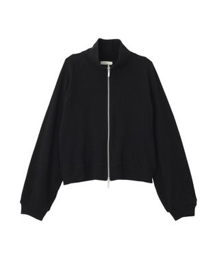 earth music&ecology 【予約】【綿100％】ダブルジップワッフルカーディガン ブラック