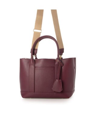 UNBILLION 【テレビ ドラマ着用アイテム】cachecache ショルダー付きパーテーション合成皮革トート ワイン