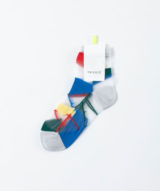 TRICOTE LINE PATCH SOCKS / ラインパッチソックス 90WHITE