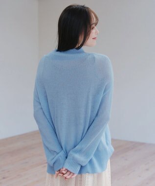 Tiaclasse 【洗える】シアープルオーバーニット サックス