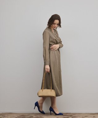 GRACE CONTINENTAL カシュクールバルーンワンピース ブラウン