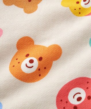 MIKI HOUSE HOT BISCUITS 【80-120cm】カラフルビーンズ 総柄 裏毛パイル素材 パンツ マルチカラー