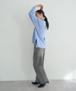 YECCA VECCA 襟付きVネックニット Blue