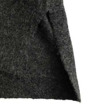 YECCA VECCA 襟付きVネックニット Charcoal Gray