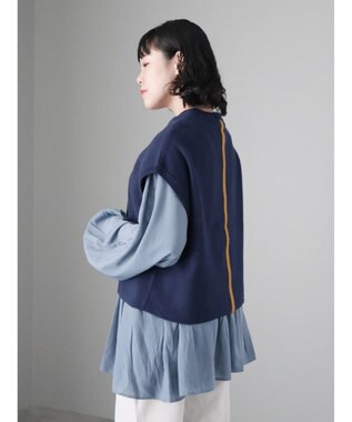 CRAFT STANDARD BOUTIQUE 配色クルーネックニットベスト