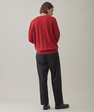 UNFILO MENS 【男女兼用】ライトウォームクルーネックニット レッド