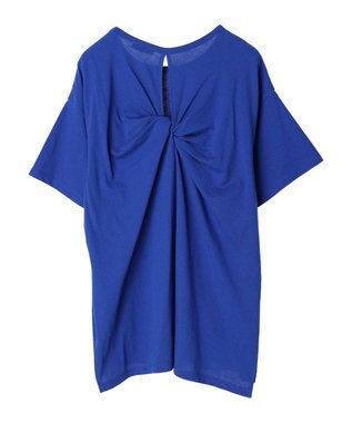 earth music&ecology バックスリットねじりチュニックＴ Royal Blue