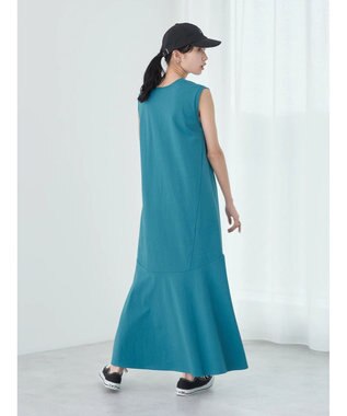 earth music&ecology Ｖネックマーメイドラインワンピース Blue