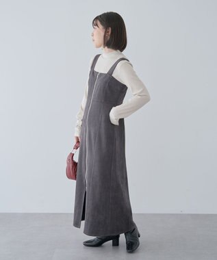 Green Parks ・ＥＬＥＮＣＡＲＥ　ＤＵＥ　スエードポンチジャンスカ Gray Beige