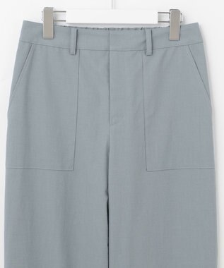J.PRESS LADIES 【2WAY・洗える】ポリエステルリネンパンプキンシェル ベイカー パンツ スカイブルー系