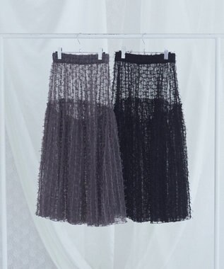 Green Parks ■高橋愛×ＧｒｅｅｎＰａｒｋｓチュールスカート Charcoal Gray