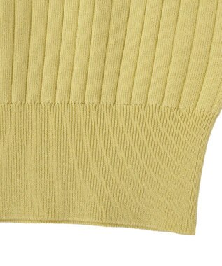 YECCA VECCA 【マシンウォッシャブル】ノースリーブリブニット Yellow