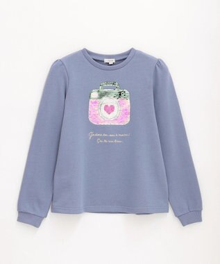 ANY KIDS ミラクルスパンコール トレーナー サックスブルー×バッグ