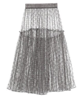 Green Parks ■高橋愛×ＧｒｅｅｎＰａｒｋｓチュールスカート Charcoal Gray