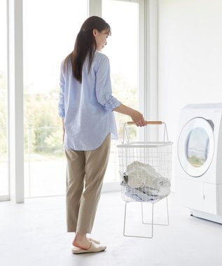 tower 折り畳み脚付きランドリーバスケット トスカ ホワイト ホワイト