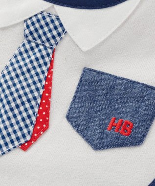 MIKI HOUSE HOT BISCUITS リバーシブルフォーマル風スタイ グレー