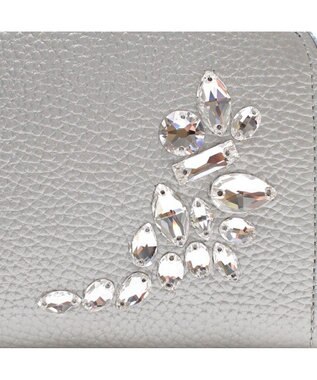 A.D.M.J. 【牛革】 クリスタルソーイング ラウンドウォレット プラチナ