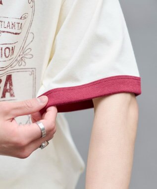 WEGO 【ユニセックス着用ITEM】グラフィックネップT（SS） ホワイトアイボリー