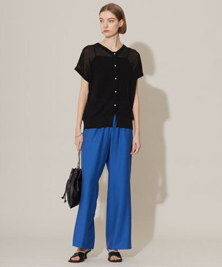 ICB 【洗える】コンパクトコイル 3wayサマーニット ブラック系