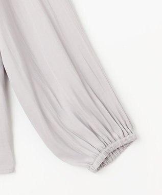 ANY 【洗濯機可能】とろみギャザーブラウス グレージュ