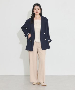 earth music&ecology ダブルテーラードジャケット ネイビー