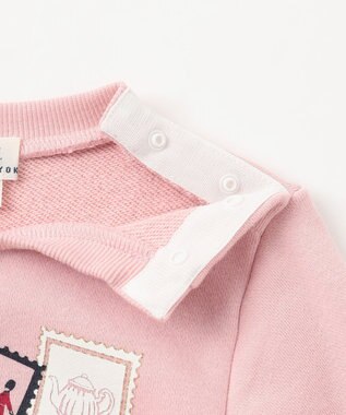 組曲 KIDS 【80-100cm】ロンドンスタンプ トレーナー ピンク系