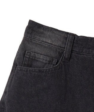 WEGO 【新色追加】ヴィンテージウォッシュデニムハーフパンツ ブラック