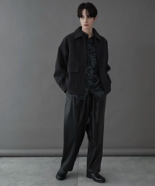 WEGO 【ユニセックス着用ITEM】メルトンショートZIPブルゾン ブラック