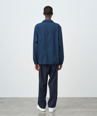 ATON COTTON TYPEWRITER | イージーテーパードパンツ - UNISEX NAVY