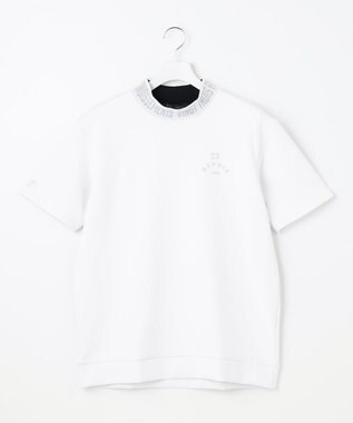 23区GOLF 【MEN】【吸水速乾・UVケア】衿ロゴ モックネックシャツ ホワイト系