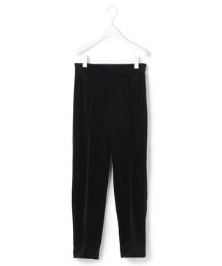 ICB 【洗える】 コーデュロイ テーパードパンツ ブラック系