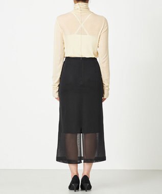 NAVE 【Nave・洗える】ツイストシアー タートルネックプルオーバー ライトイエロー系