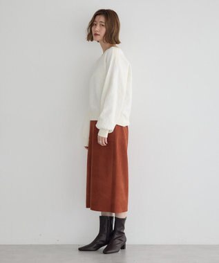 YECCA VECCA ハイウエストフェイクスエードスカート Terracotta