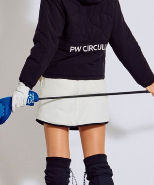 PW CIRCULUS 【WOMEN】キルティング中綿リバーシブルスカート  ゴルフウェア レディース ブラック系