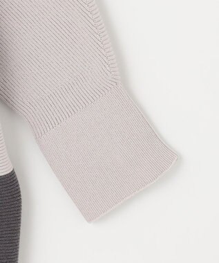 自由区 【WEB限定・洗える】コットンストレッチホールガーメントドルマン ニット ベージュ系1