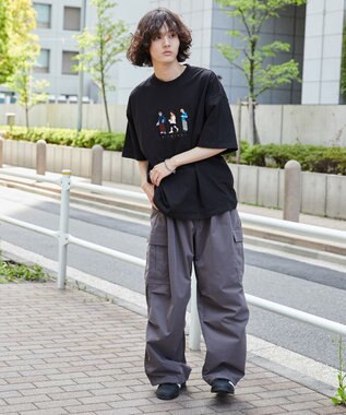 WEGO 【ユニセックス着用ITEM/綿100%/MLサイズ展開】CITY　BOYS　T（S） ブラック