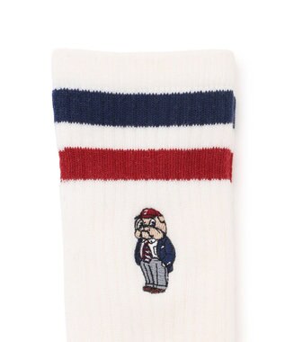 J.PRESS MEN 【BULLDOG BOY】リブライン ソックス ワイン系