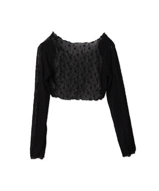 WEGO 【２点セット】アンサンブルレースカーデ ブラック