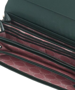 CLATHAS ワッフル　フラップ長財布 グリーン