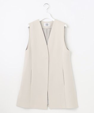 J.PRESS LADIES S 【WEB限定カラーあり・洗える】セラテリーダブルクロス ジレ ベージュ系