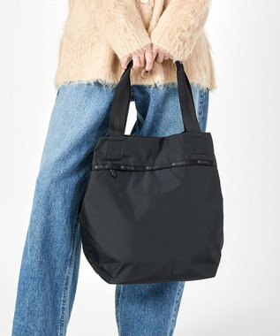 LeSportsac MARKET TOTE/リサイクルドブラックJP リサイクルドブラックJP
