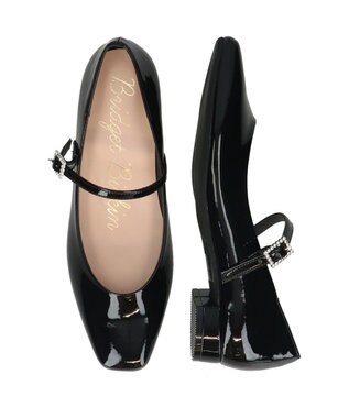 Bridget Birkin 【Bridget Birkin】ビジューメリージェーンレインパンプス ブラックエナメル