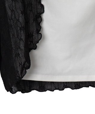 WEGO 【２点セット】アンサンブルレースカーデ ブラック