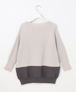 自由区 【WEB限定・洗える】コットンストレッチホールガーメントドルマン ニット ベージュ系1