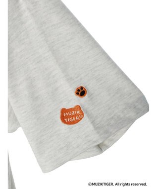 Green Parks ムジークタイガー／手書き風刺しゅうＴシャツ Oatmeal